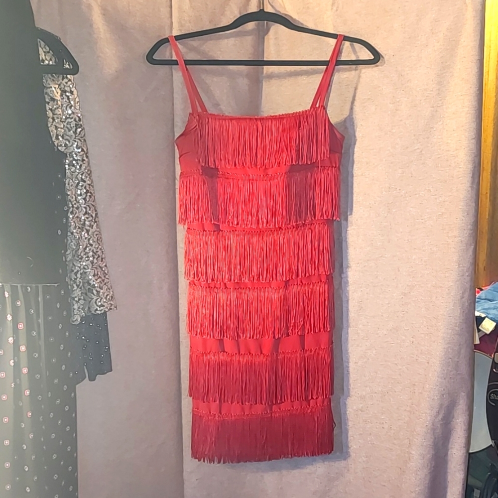 BYER TOO! Juniors tiered fringe dress size 3.